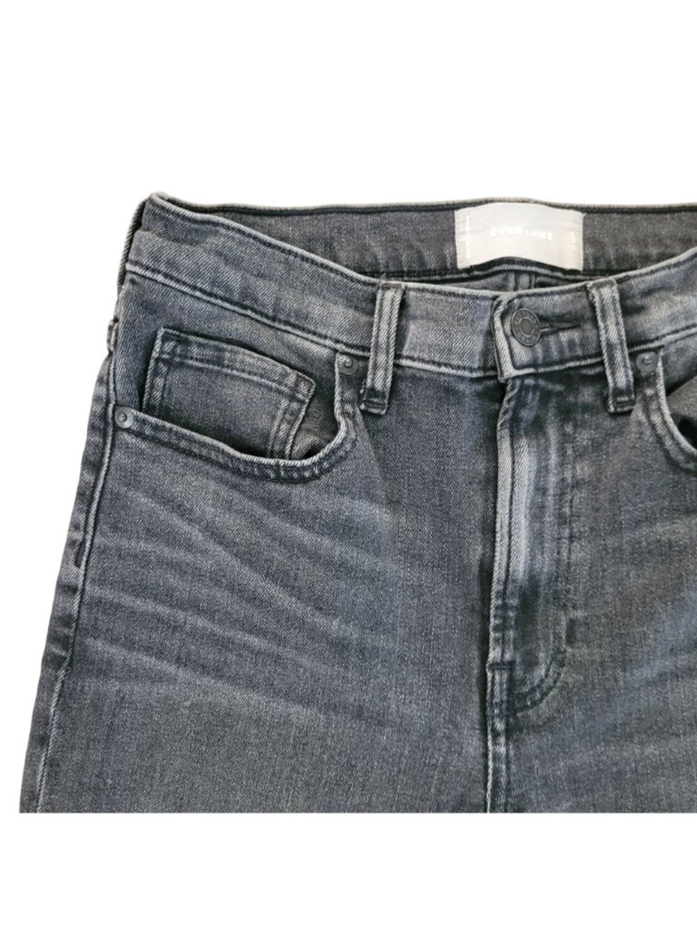 Everlane The Mid-Rise Skinny Stretch Jeans Womens Size 27 Black Denim Ankle - Picture 3 of 7
